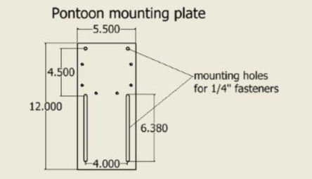 Pontoon - Fixed Transducer Pole (Custom Arm Option Available)