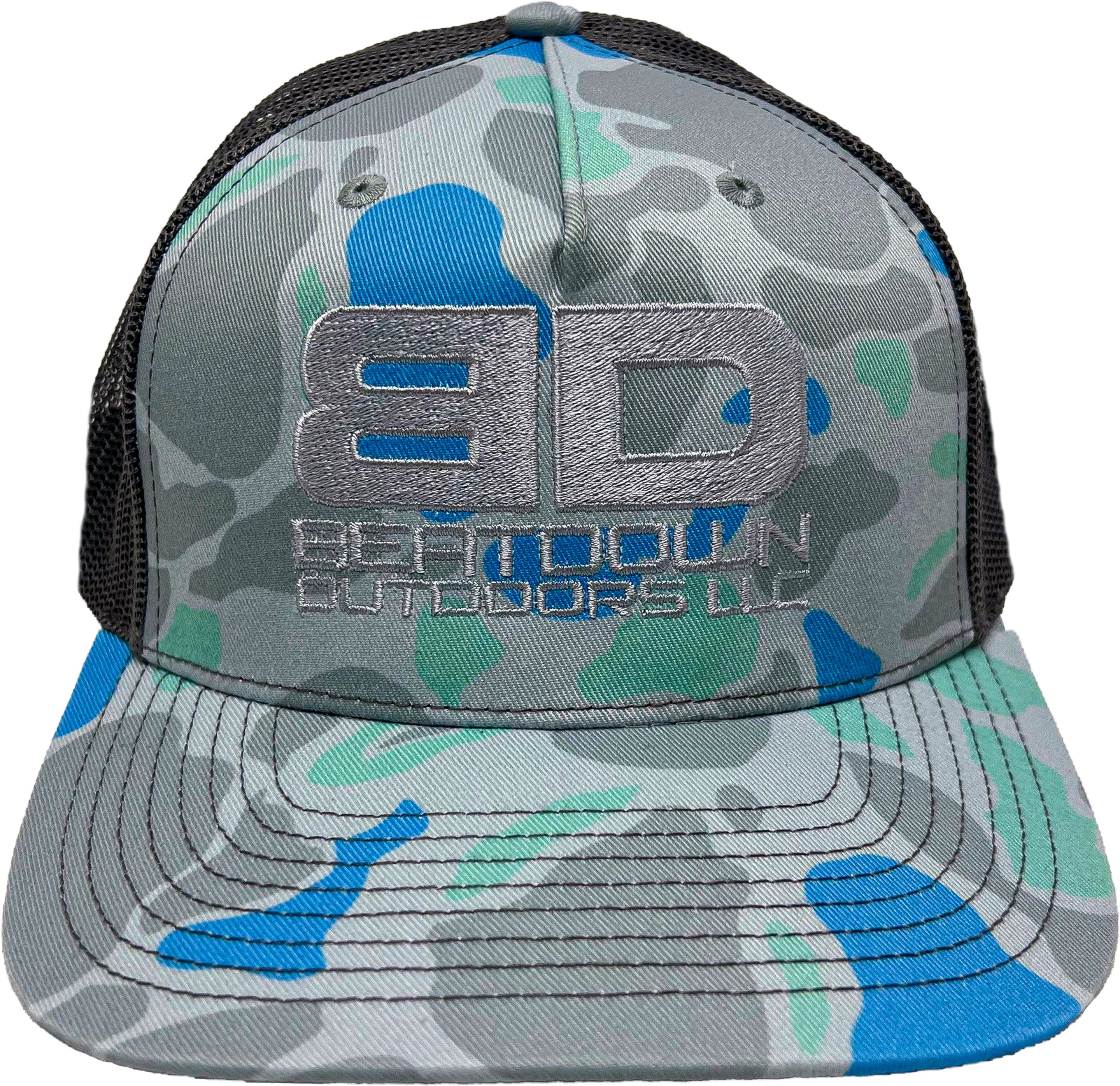 BeatDown Hat Blue/ Green Camo