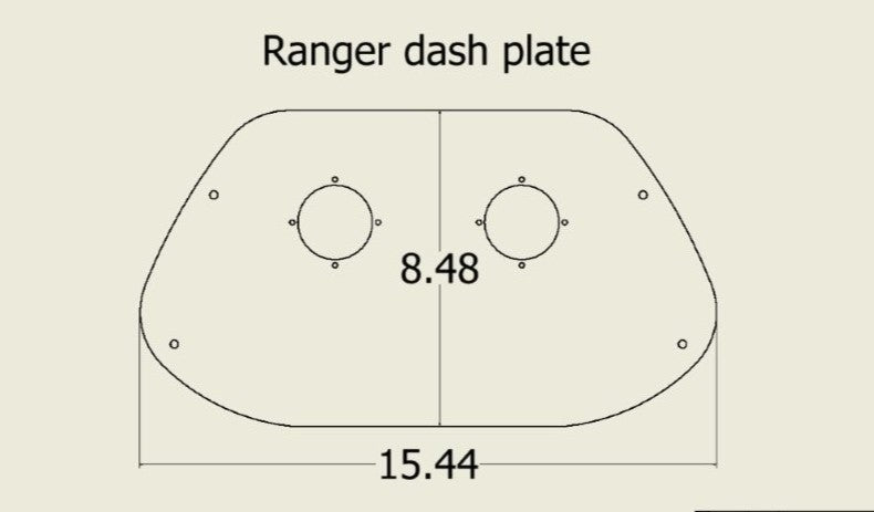 Console Plate - Ranger 520 Small Dash