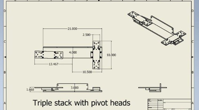 Pivot Stack Assembly Triple Stack Pivot Front Plate / Beatdown Outdoors