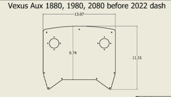 Console Plate Vexus Avx 1880, 1980, 2080  Before 2022